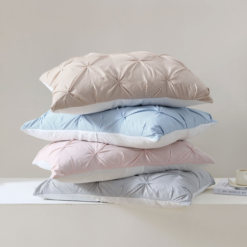 Swift Home Pintuck 3-Piece Microfiber Comforter Set - Solid Colors and Striped Designs - All-Seasonal, Durable, Easy Care
