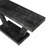 60 Inches Vintage Distressed Wood Entryway Bench With 2-Tier Solid Wood Veneer Storage Cabinet, Rustic Wide Design For Hallway, Living Room & Behind Sofa, Antique Black-1001792709