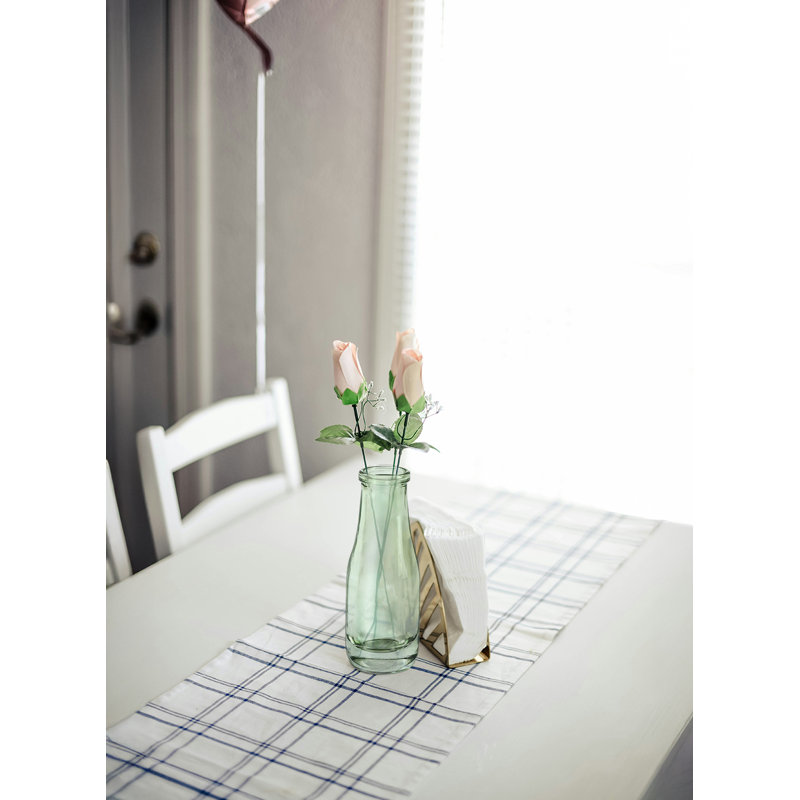 Periheli Green Indoor / Outdoor Glass Table Vase Set, 3.75" H x 2.25" W x 2.25" D, 6
