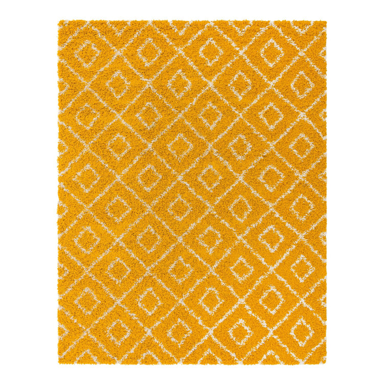 Foundry Select Ruth Trellis Shag Rug Yellow