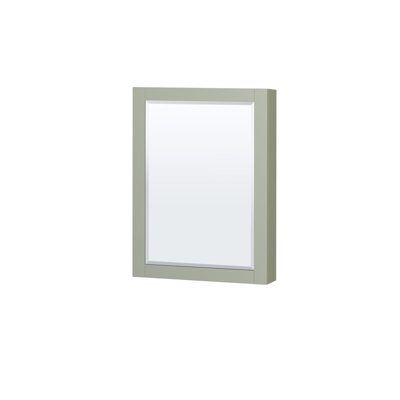 Sheffield 60" Single Bathroom Vanity Set with Mirror, Brushed Nickel, Light Green