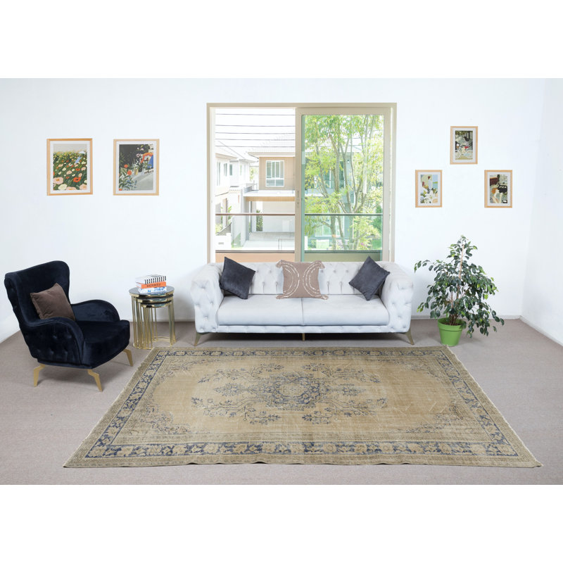 Vintage Handmade Turkish Rug for Rustic, Country and Farmhouse Decor