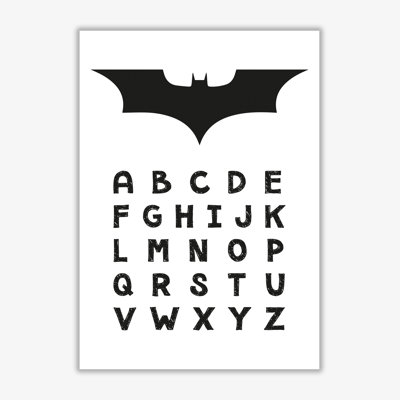 Batman Alphabet - Painting