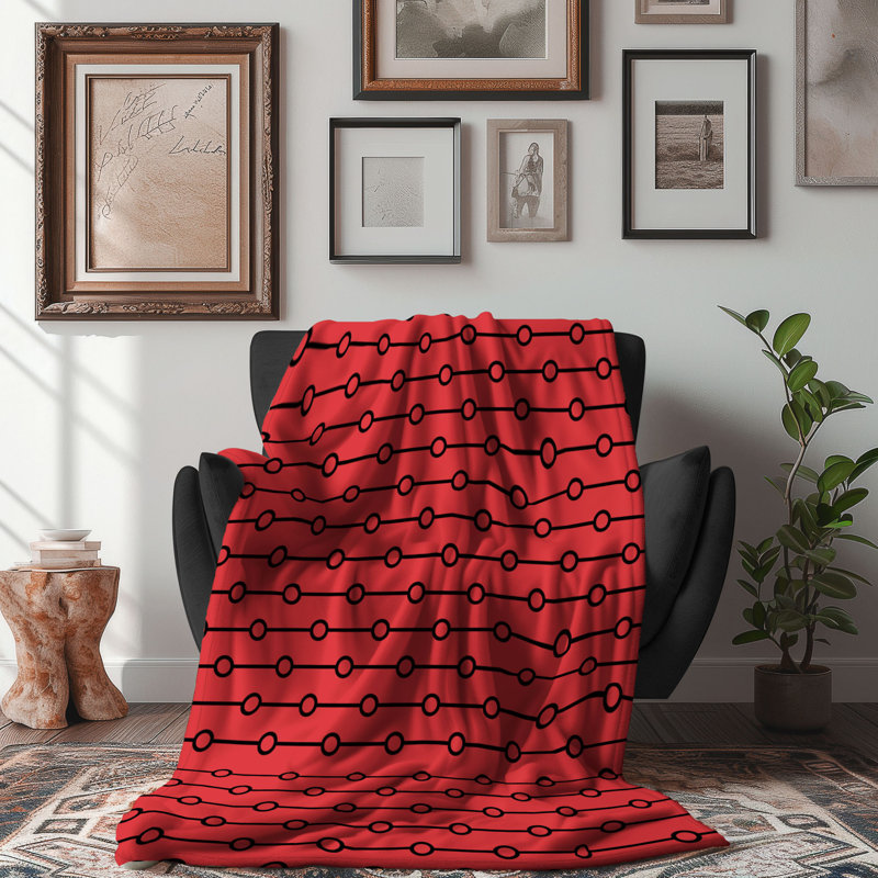 Couverture rouge Sherpa de qualité supérieure 1 pièce 0155, L 50 po x L 60 po