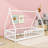 Twin Tent-Shaped Floor Bed With Guardrails-2140878714