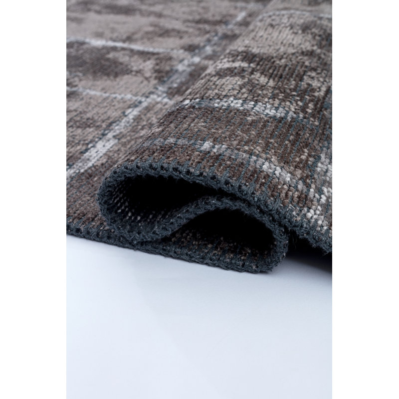 Rapture Abstract Area Rug in Brown/Gray, Rectangle 7'10" x 9'10"