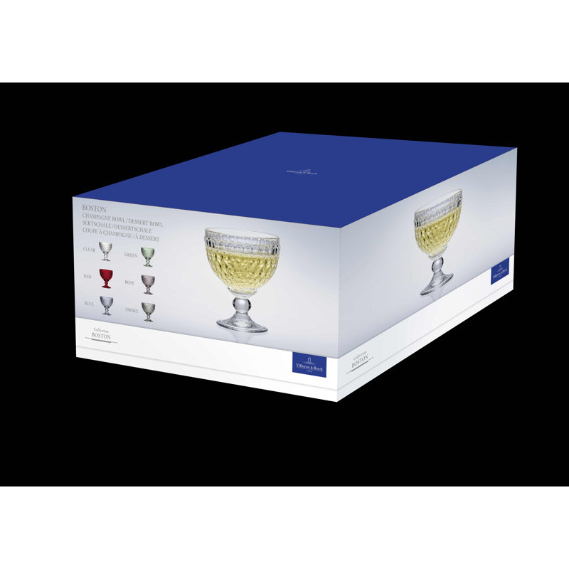 Bol à dessert en cristal 13,25 oz Villeroy & Boch Boston, 4, Transparent / clair