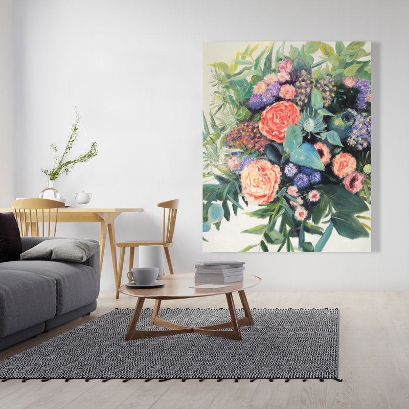 Fleurs mélodiques - Toile florale contemporaine pour la décoration intérieure