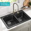 KRAUS Forteza™ 33" L Dual Mount 60/40 Double Bowl Granite Kitchen Sink-25954101