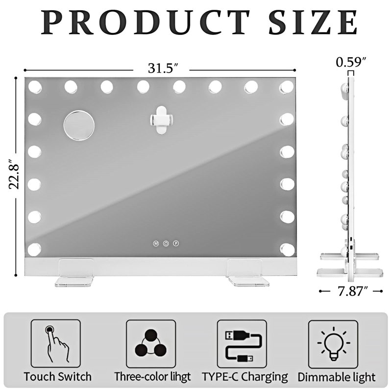 Remote Control Vanity Mirror With Lights