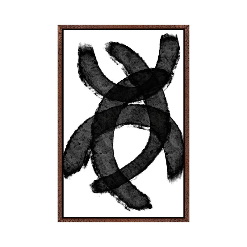 New Black - Print on Canvas, Classic Brown Wood Framed, 66.04 cm H x 45.72 cm W