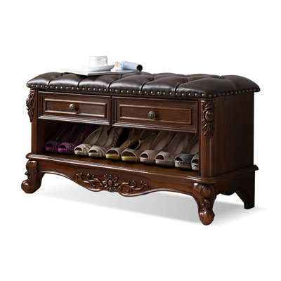 Walnut  Upholstered Bench