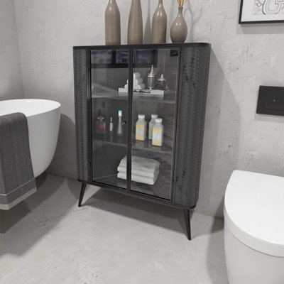 Armoire de rangement d'angle moderne à 3 niveaux: rangement compact pour plusieurs espaces