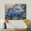 Hortensias dans un jardin en niveaux de gris I - Art mural en bois d'hortensias - sur bois de pin naturel
