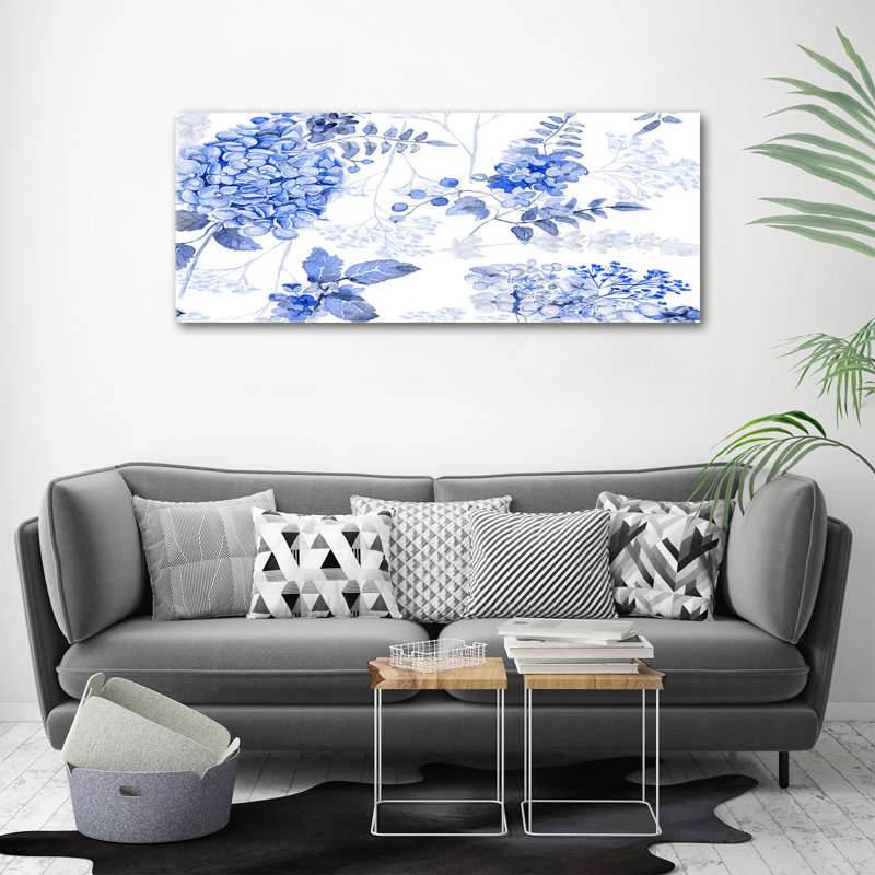 Floral Pattern - Print, Canvas, 50cm H x 125cm W x 2cm D