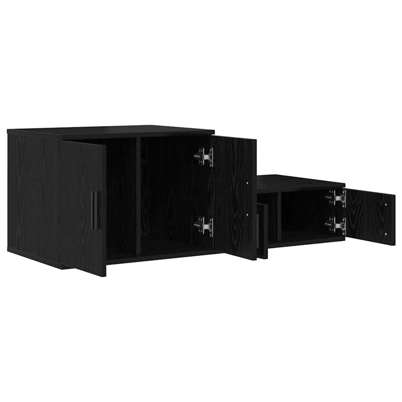Storage Cabinet 103 X 41 X 40 Cm Engineered Wood, Black Oak