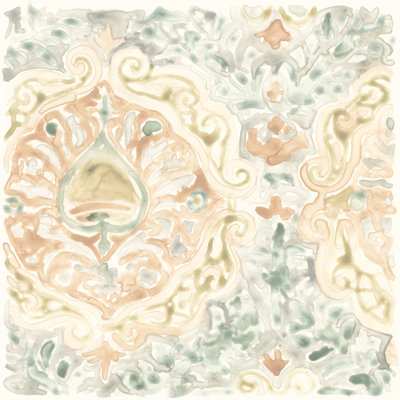Terracotta Garden Tile IX by June Erica Vess - Wrapped Canvas Painting