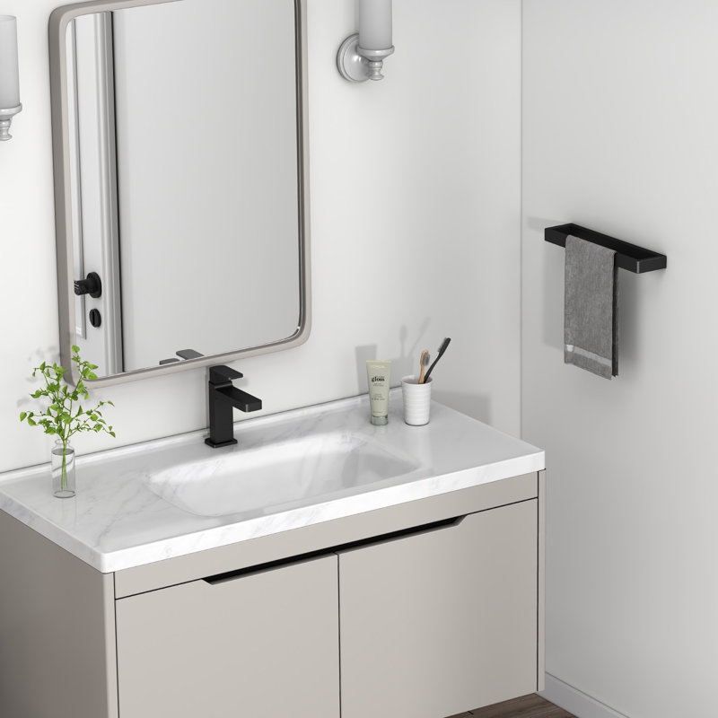 Batnroom Hand Towel Holder, Matte Black