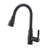 Black Commercial Kitchen Faucet With Pull-Out Sprayer, Single Handle Sink Mixer Tap | Gift Idea