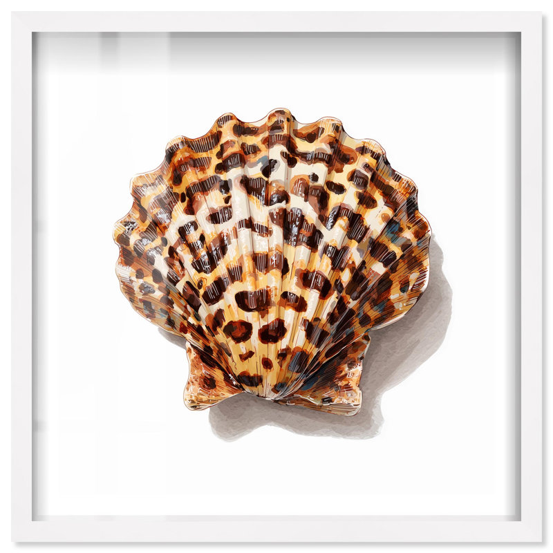 «Wild Crest II Shadowbox Print Glam» par Notoriart, cadre blanc, 31 x 31, H 31 po x l 31 po, Cadre blanc