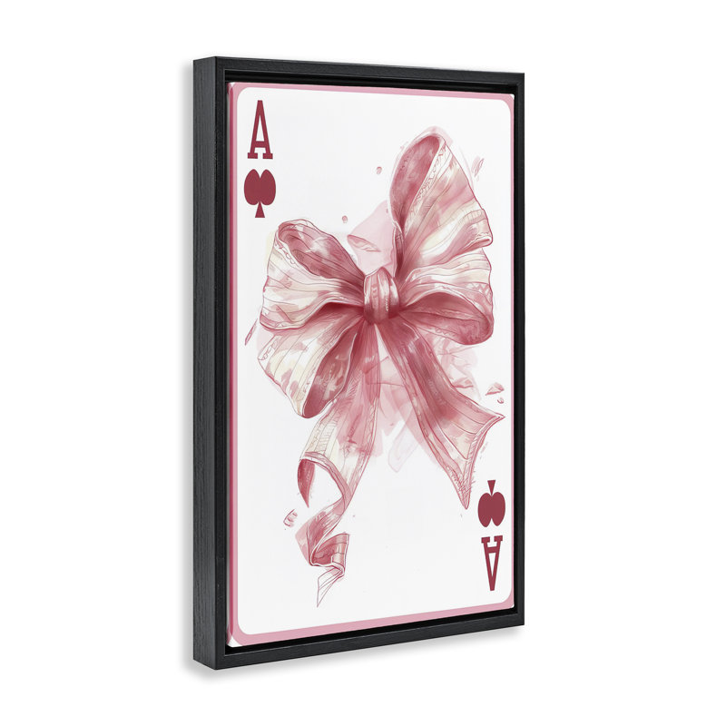 Cadre flottant Pastel Bow, Cadre flottant noir de jais, H 25 po x l 17 po