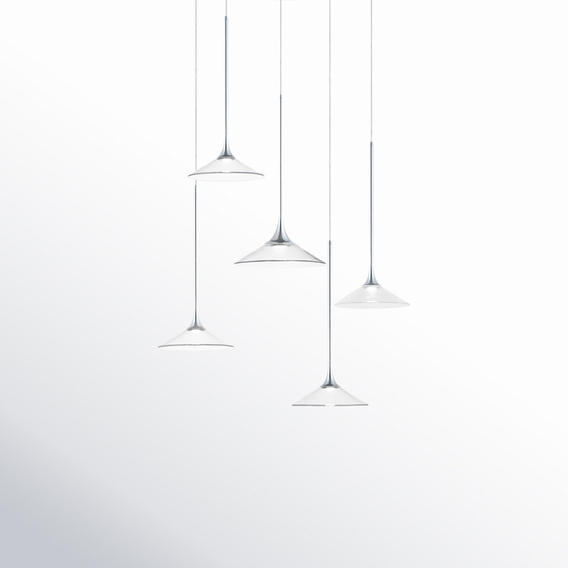 Hira 5 - Light Polished Chrome LED Cluster Pendant
