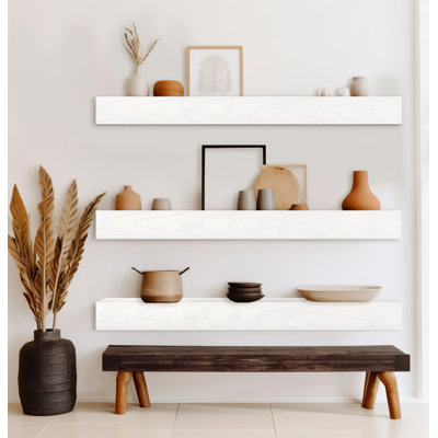 Emerald Lee 3 Piece Oak Floating Shelf
