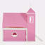 Lit mezzanine double avec tente et tour rose Slide