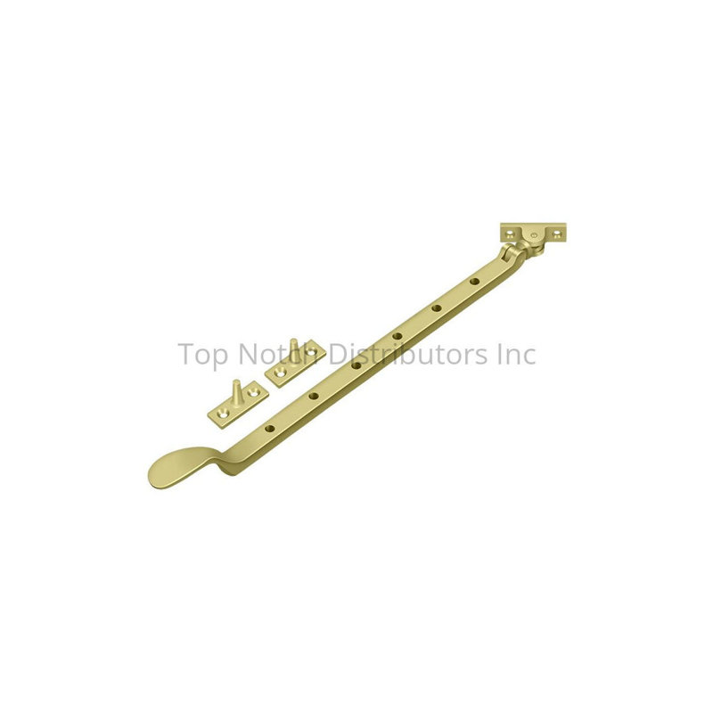 Colonial Casement Stay Adjuster, Polished Brass