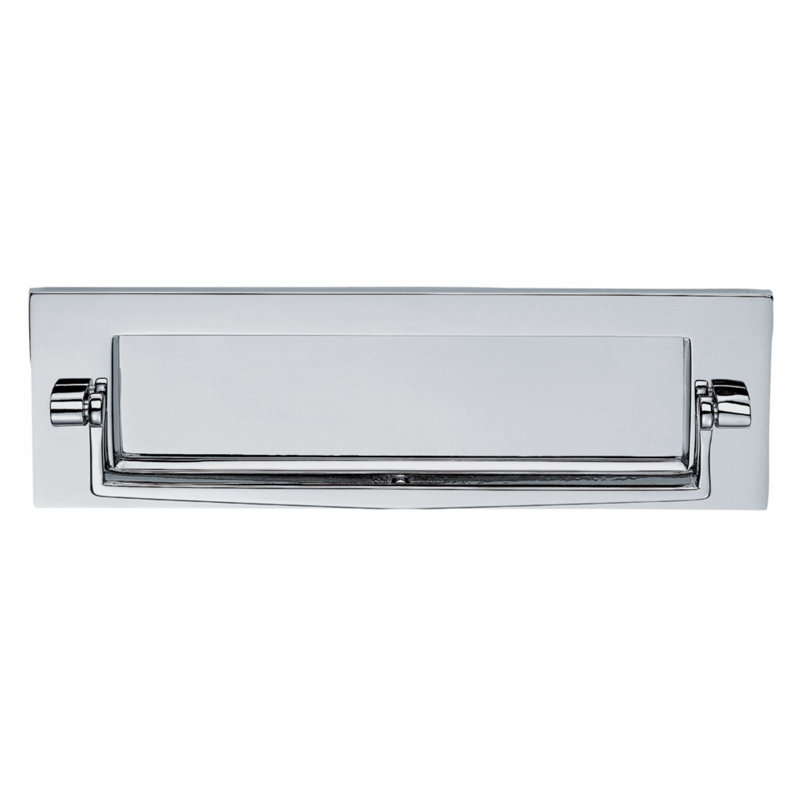 Tarrytown Victorian Postal Knocker, Polished Chrome