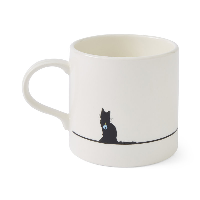 Mug Meirion Short Mugs Silhouette Cat Mug Single Mug