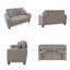 Causeuse Bushton StockW 61W beige à chevrons Bush Furniture