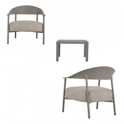 Ensemble de chaises simples 2 pièces avec coussins et tables basses