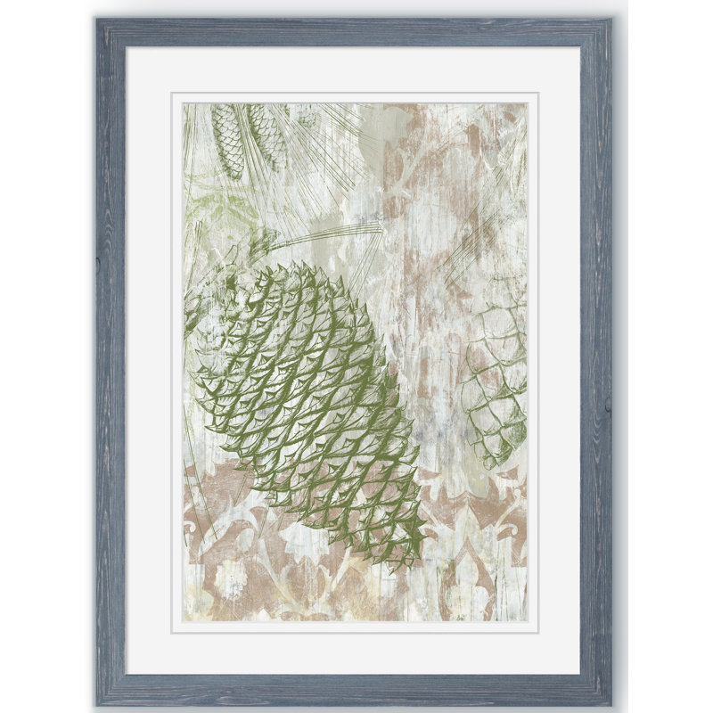 « pinecone fresco i » par paul cezanne-cadre photo, reproduction d’art, H 24 po x l 18 po x P 1,25 po, Papier encadré gris