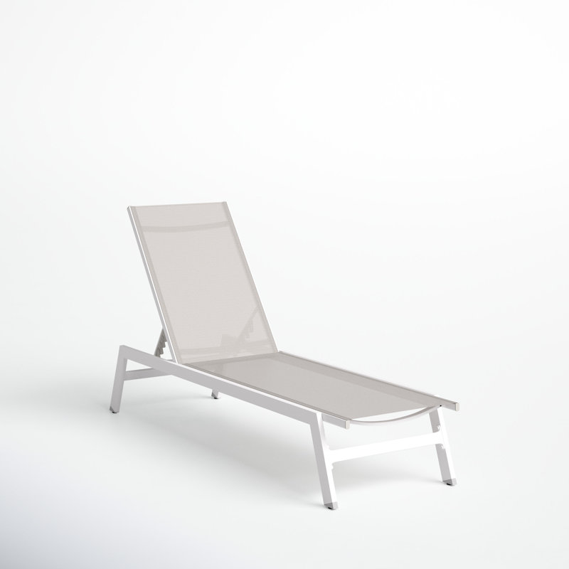 Yves Sunlounger, Silver/Beige
