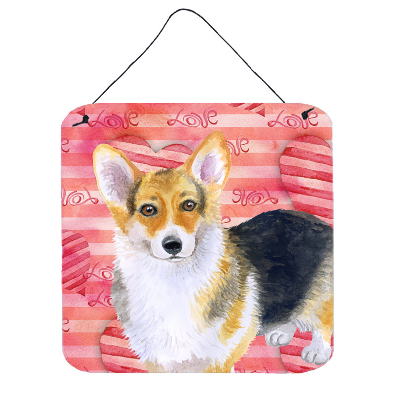 Décoration murale love, Corgi Pembroke