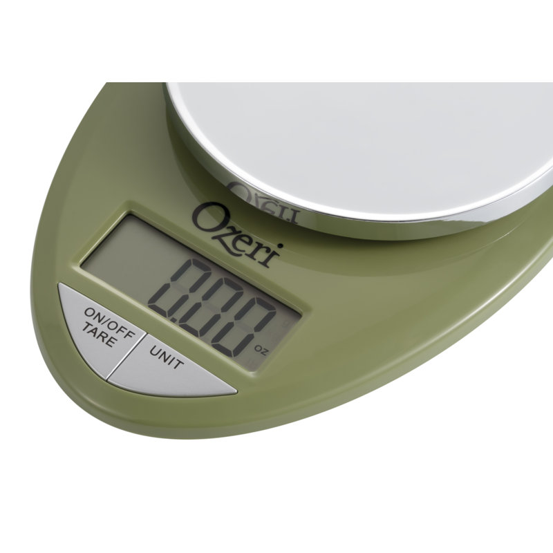 Ozeri Pro Digital Kitchen Food Scale, 0.05 oz to 12 lbs (1 gram to 5.4 kg), Calla Green