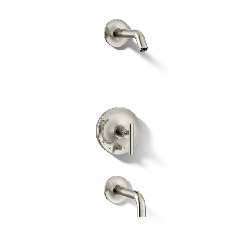 Robinet de douche Purist, Nickel poli éclatant, Levier