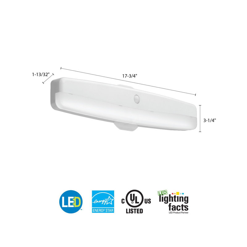 Sleek 24" Acrylic LED Flush Mount with Motion Sensor, Cool White