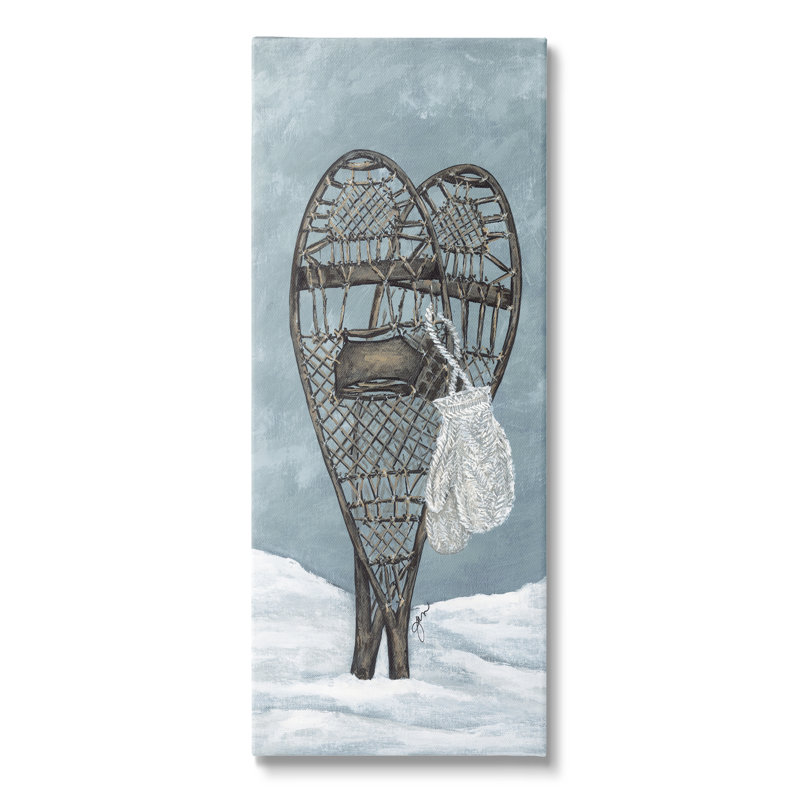 Conception d'art sur toile Winston Porter Snowshoes & Winter Gloves par Julie Norkus, H 48 po x l 20 po x P 1,5 po