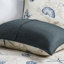 Édredon très grand - 7 pièces 100% coton décoratif orné de coton bleu