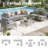 7-Piece Patio Outdoor Furniture Set With Table-1149303618