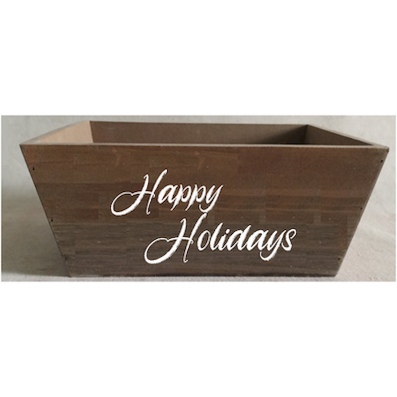 Cage en bois manufacturé «Happy Holidays»