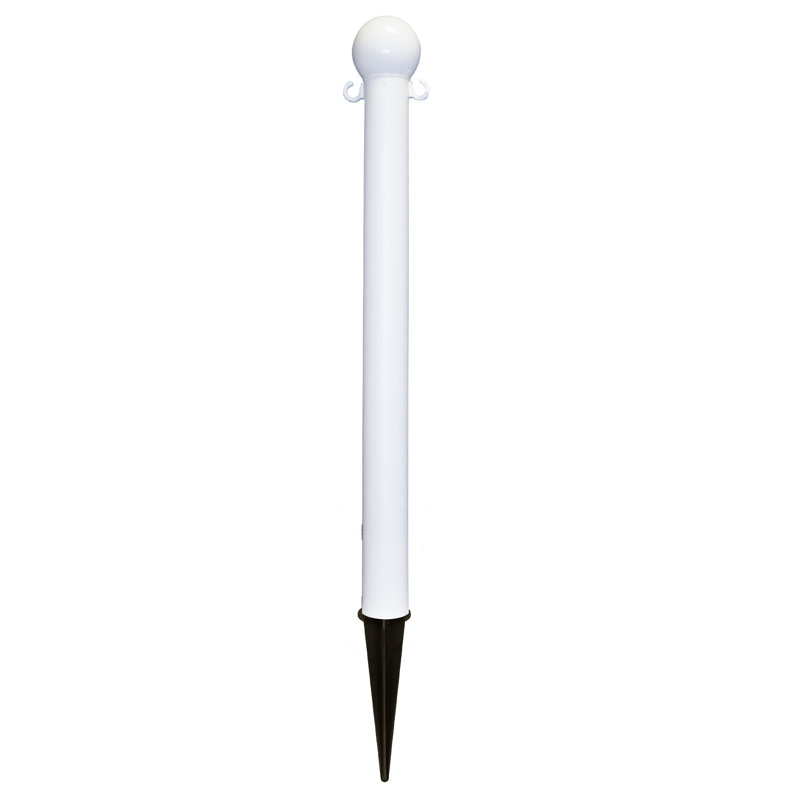 Mr. Chain 35'' H Plastic Stanchion System, 35" H x 3" W x 3" D, White
