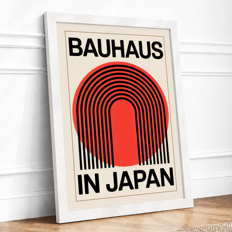 Bauhaus In Japan Geometric - Print, A1 - 84.1 x 59.4 cm, White