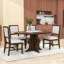 Ensemble de table de salle à manger 5 pièces, table extensible rustique avec rallonge amovible et 4 chaises rembourrées-599260480