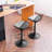 Swivel Upholstered Adjustable Height Counter Stool-1726822247