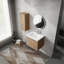 Meuble-lavabo mural 24 po avec lavabo et armoire latérale, portes à fermeture douce 24 po-722876457