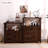 Dark-coffee Solid Wood Sideboard-213629316