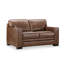 Causeuse à accoudoirs carrés en cuir véritable 60,25 po Stacie-2120043667